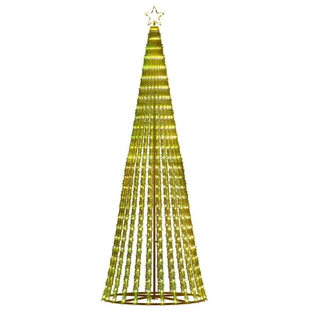 LED-juletræ 475 LED'er 247 cm varmt hvidt lys