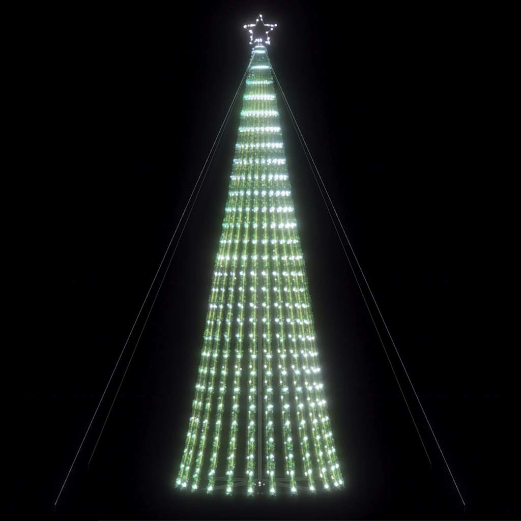 LED-juletræ 1028 LED'er 403 cm koldt hvidt lys