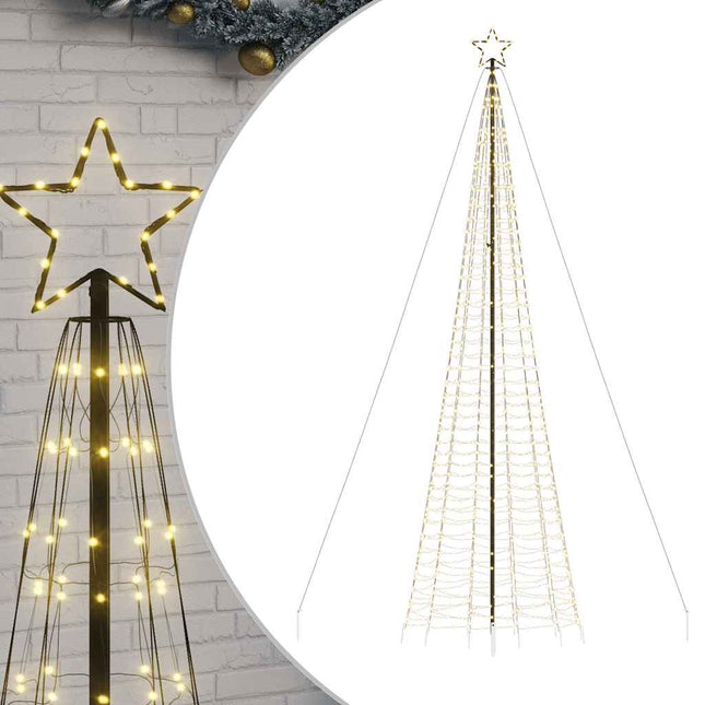 LED-juletræ med spyd 1534 LED'er 500 cm varmt hvidt lys