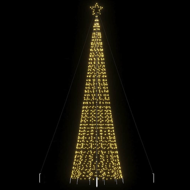 LED-juletræ med spyd 1534 LED'er 500 cm varmt hvidt lys