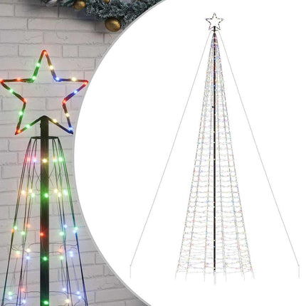 LED-juletræ med spyd 1534 LED'er 500 cm flerfarvet lys