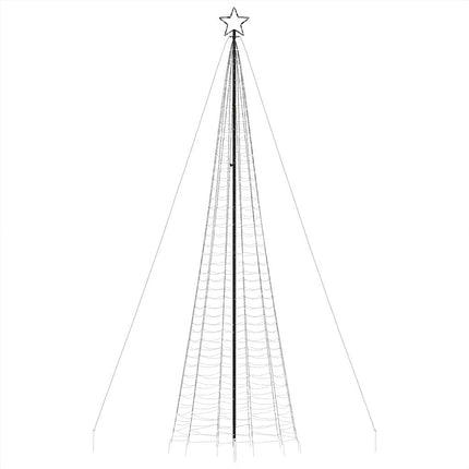 LED-juletræ med spyd 1534 LED'er 500 cm flerfarvet lys
