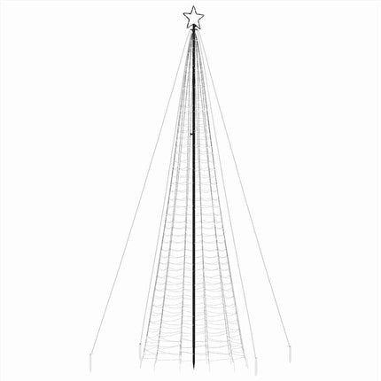 LED-juletræ med spyd 1534 LED'er 500 cm flerfarvet lys