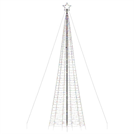 LED-juletræ med spyd 1534 LED'er 500 cm flerfarvet lys