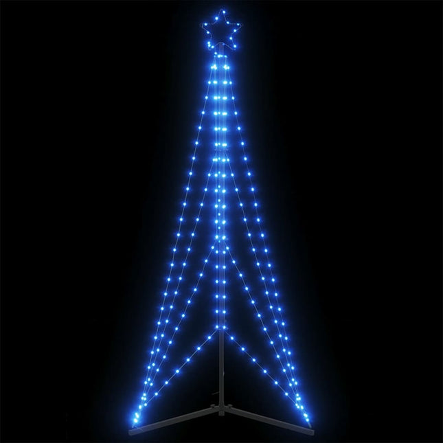 LED-juletræ 363 LED'er 182 cm blåt lys