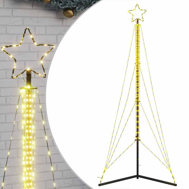 LED-juletræ 483 LED'er 240 cm varmt hvidt lys