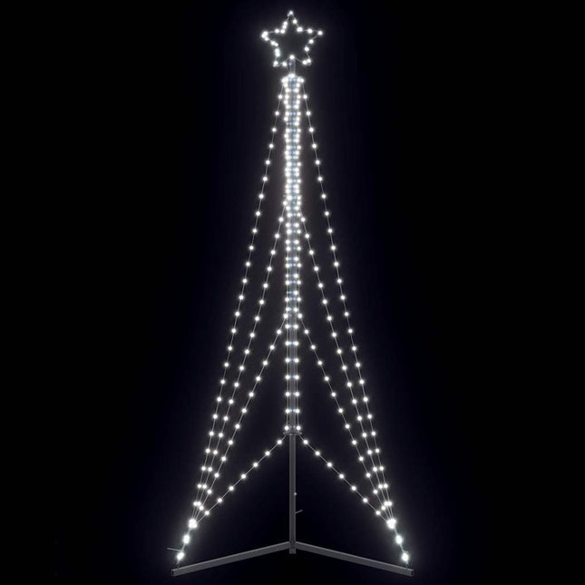 LED-juletræ 483 LED'er 240 cm koldt hvidt lys
