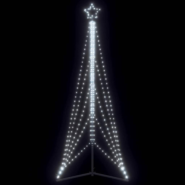 LED-juletræ 525 LED'er 302 cm koldt hvidt lys