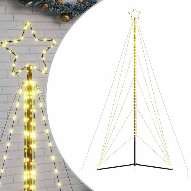 LED-juletræ 615 LED'er 404,5 cm varmt hvidt lys