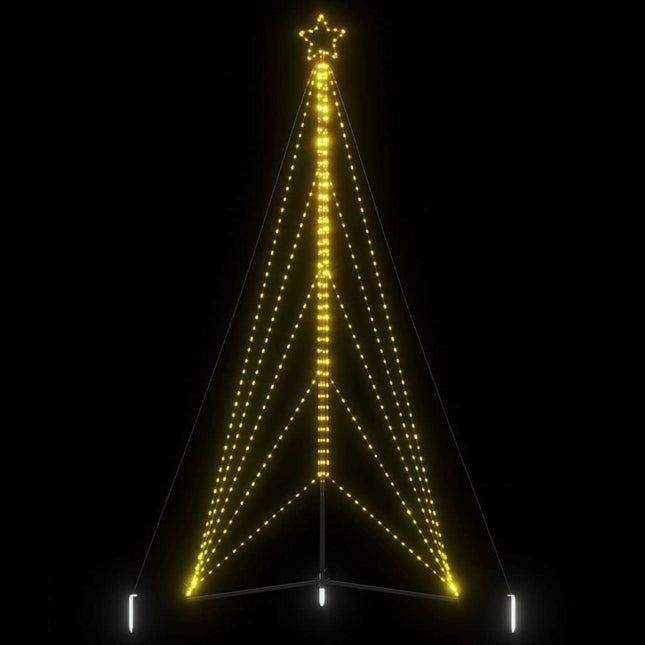 LED-juletræ 615 LED'er 404,5 cm varmt hvidt lys