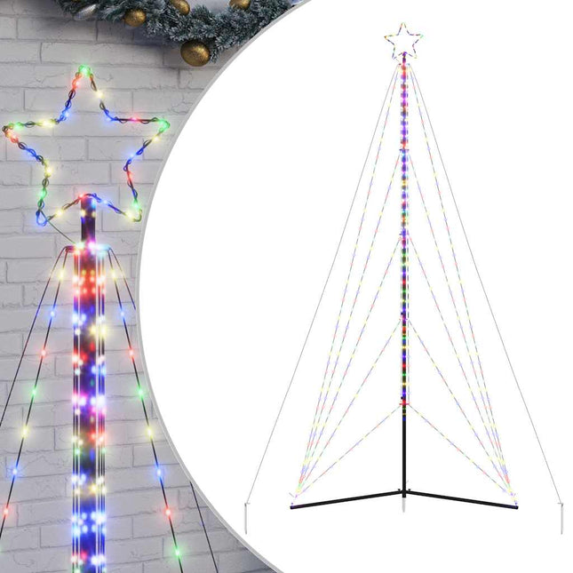 LED-juletræ 615 LED'er 404,5 cm farverigt lys