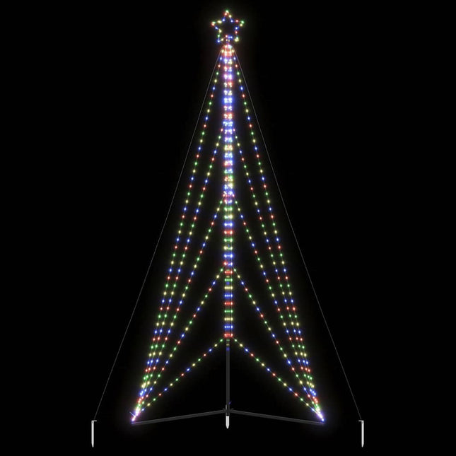 LED-juletræ 615 LED'er 404,5 cm farverigt lys