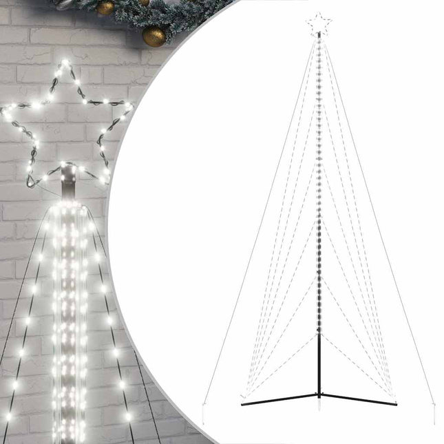 LED-juletræ 861 LED'er 478 cm koldt hvidt lys
