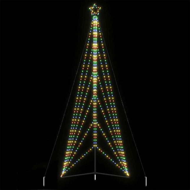 LED-juletræ 861 LED'er 478 cm farverigt lys