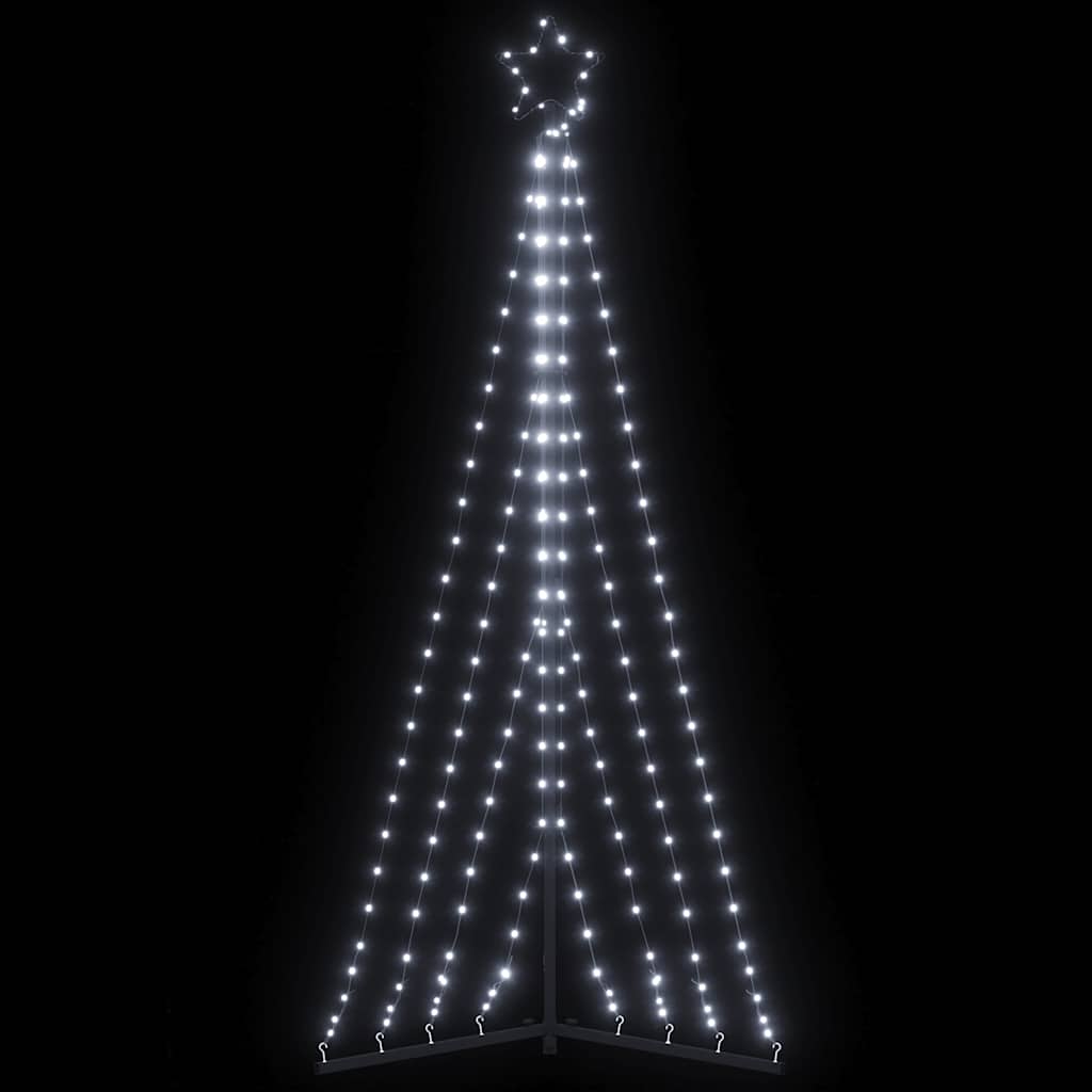 LED-juletræ 339 LED'er 187 cm koldt hvidt lys