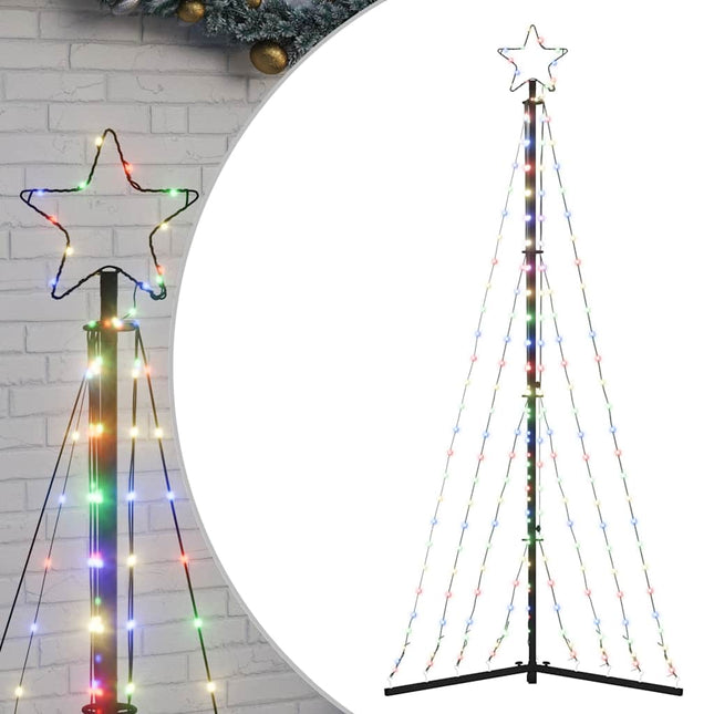 LED-juletræ 339 LED'er 187 cm farverigt lys