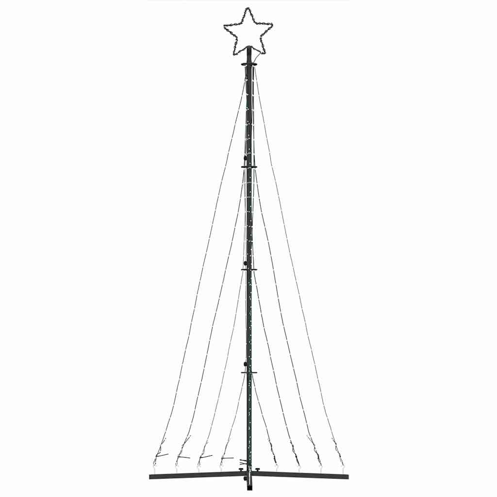 LED-juletræ 447 LED'er 250 cm koldt hvidt lys
