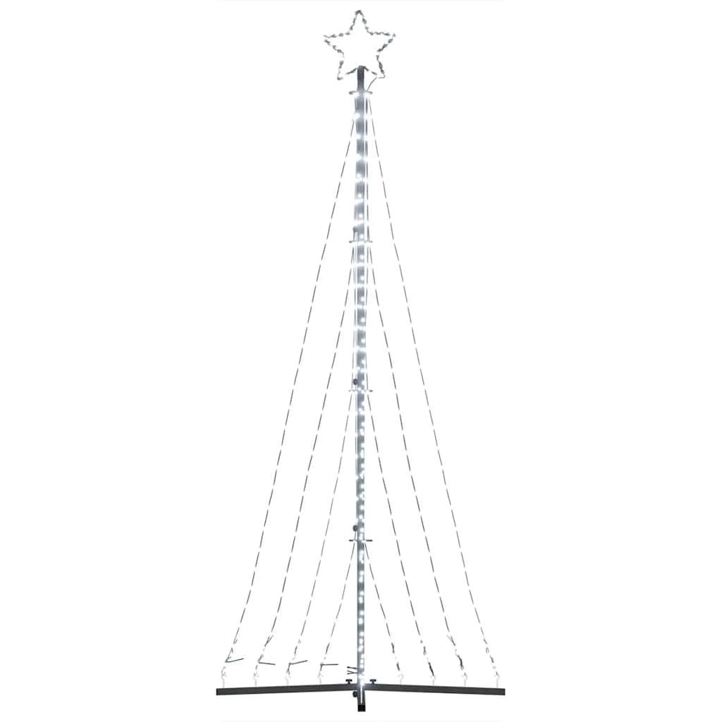 LED-juletræ 447 LED'er 250 cm koldt hvidt lys