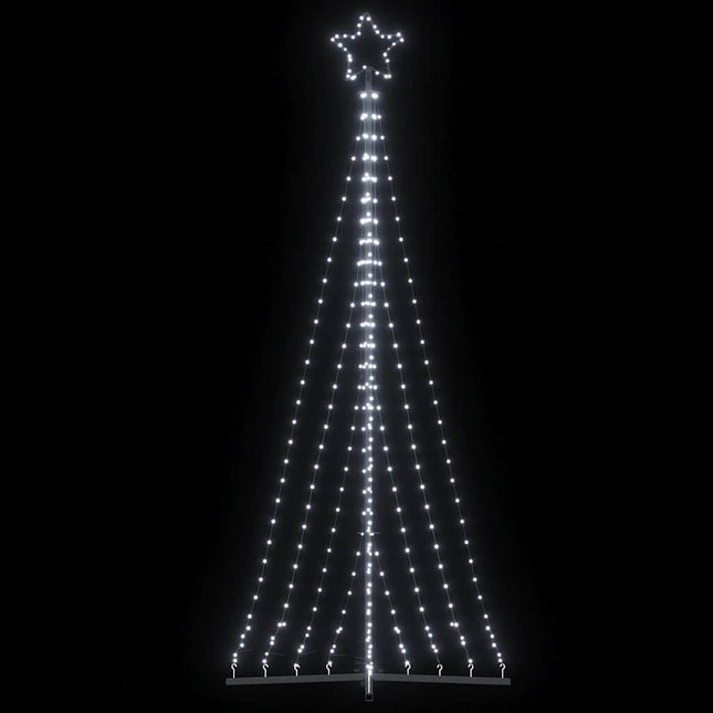 LED-juletræ 447 LED'er 250 cm koldt hvidt lys