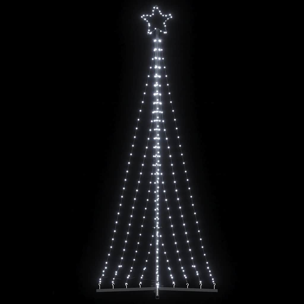 LED-juletræ 447 LED'er 250 cm koldt hvidt lys