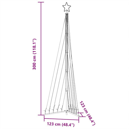 LED-juletræ 495 LED'er 300,5 cm blåt lys