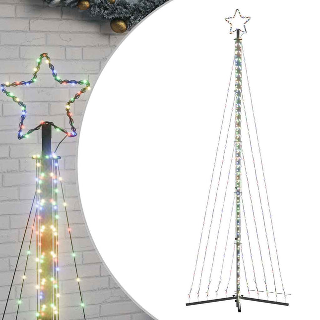 LED-juletræ 495 LED'er 300,5 cm farverigt lys