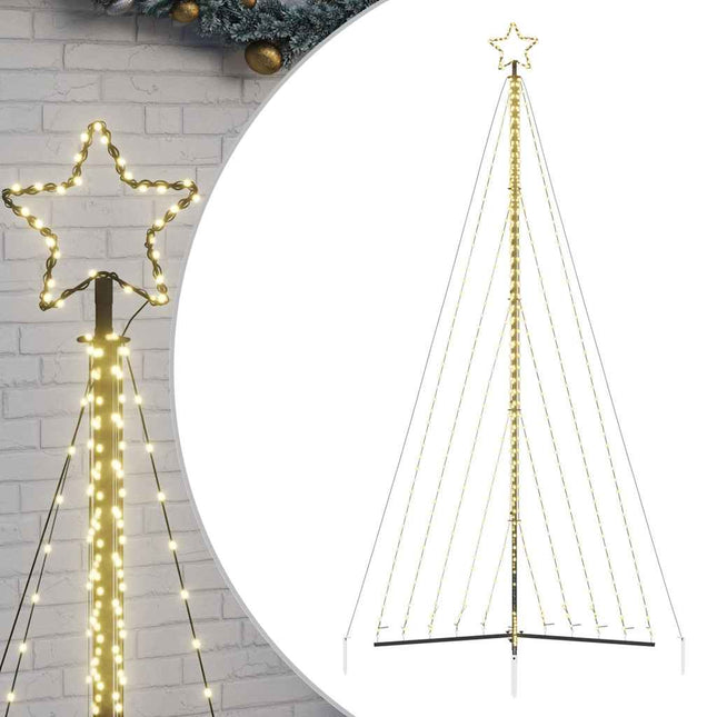 LED-juletræ 570 LED'er 399 cm varmt hvidt lys