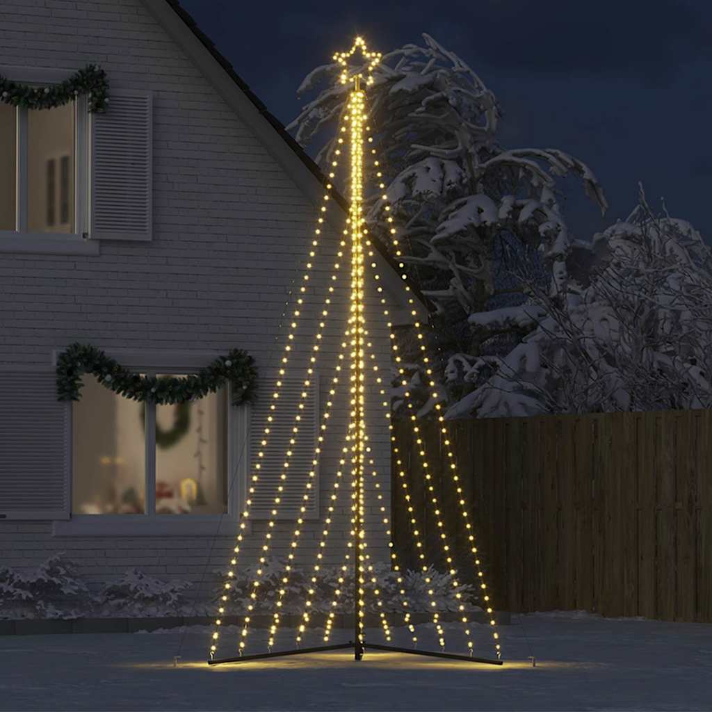 LED-juletræ 570 LED'er 399 cm varmt hvidt lys