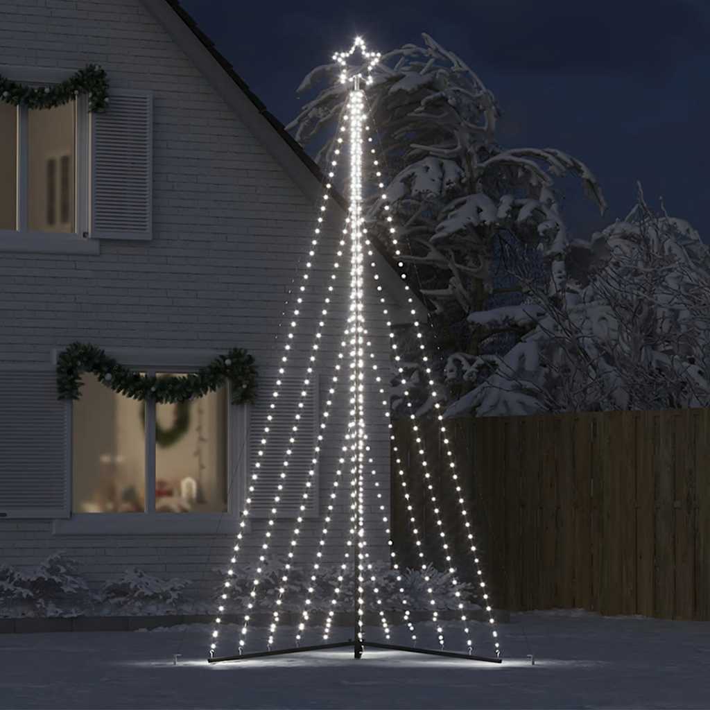 LED-juletræ 570 LED'er 399 cm koldt hvidt lys