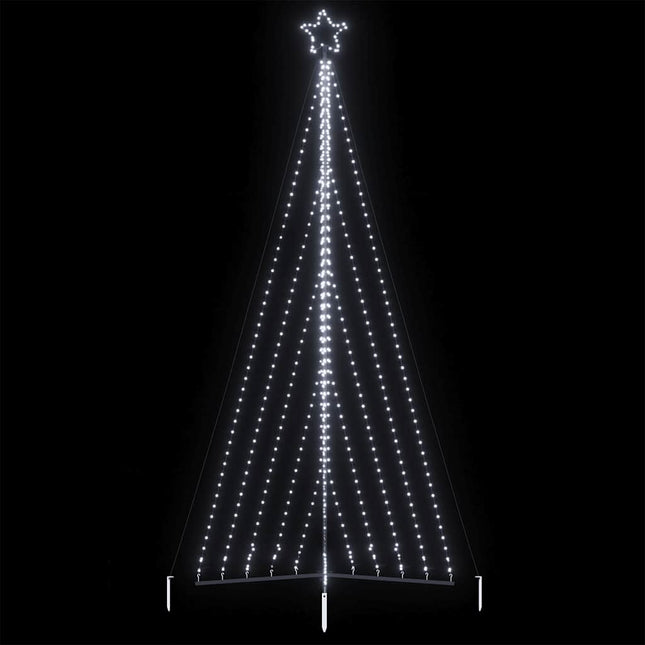 LED-juletræ 570 LED'er 399 cm koldt hvidt lys