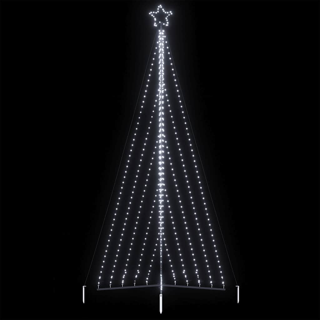 LED-juletræ 570 LED'er 399 cm koldt hvidt lys