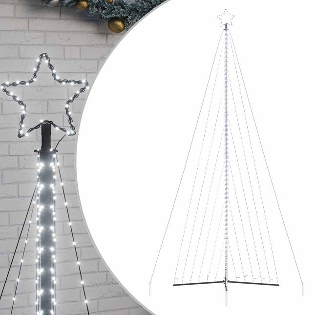 LED-juletræ 789 LED'er 476 cm koldt hvidt lys