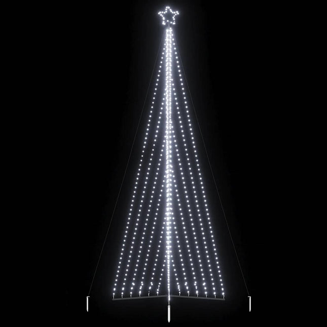 LED-juletræ 789 LED'er 476 cm koldt hvidt lys