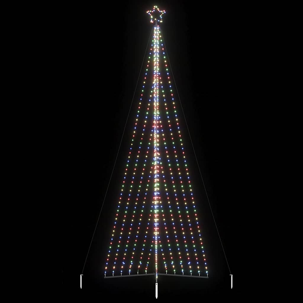 LED-juletræ 789 LED'er 476 cm farverigt lys
