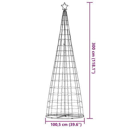LED-juletræ 550 LED'er 300 cm blåt lys