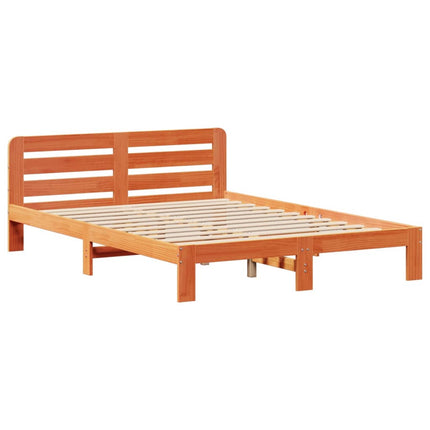 sengeramme uden madras 120x200 cm massivt fyrretræ gyldenbrun