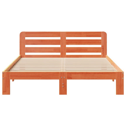sengeramme uden madras 120x200 cm massivt fyrretræ gyldenbrun