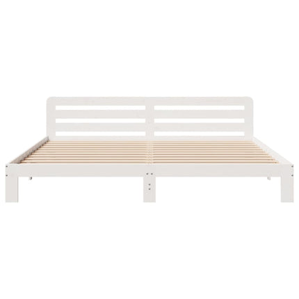 sengeramme uden madras 180x200 cm massivt fyrretræ hvid