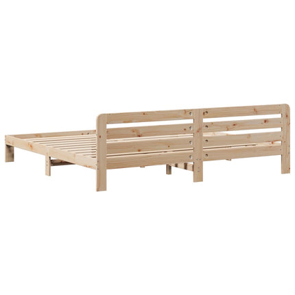 sengeramme uden madras 200x200 cm massivt fyrretræ