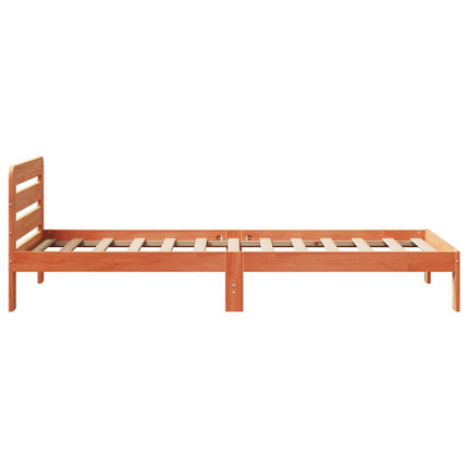 sengeramme uden madras 90x190 cm massivt fyrretræ gyldenbrun