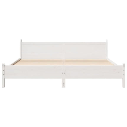 sengeramme uden madras 180x200 cm massivt fyrretræ hvid