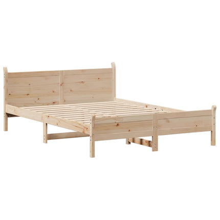 sengeramme uden madras 140x200 cm massivt fyrretræ