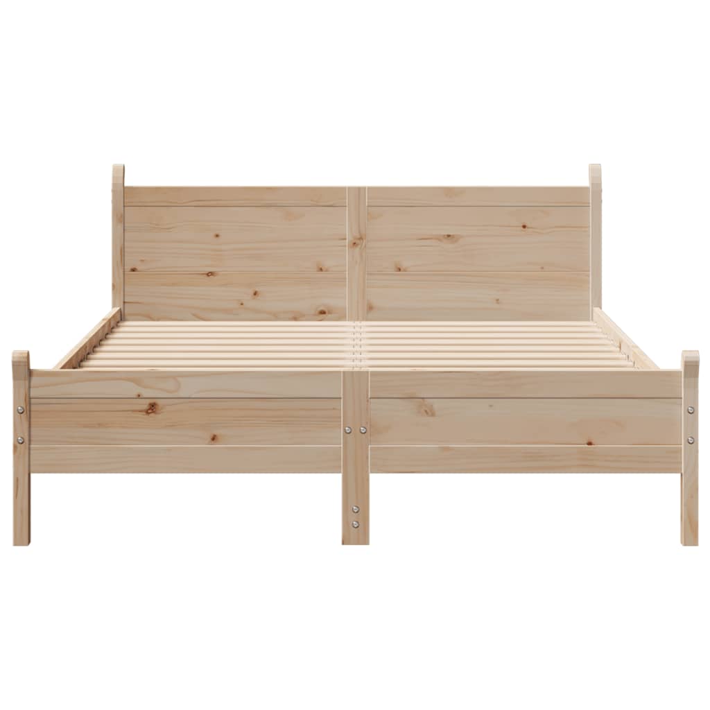 sengeramme uden madras 140x200 cm massivt fyrretræ