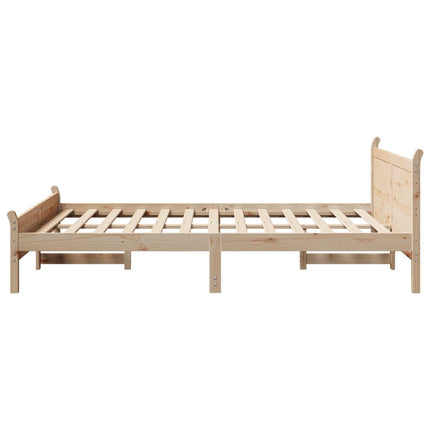 sengeramme uden madras 140x200 cm massivt fyrretræ
