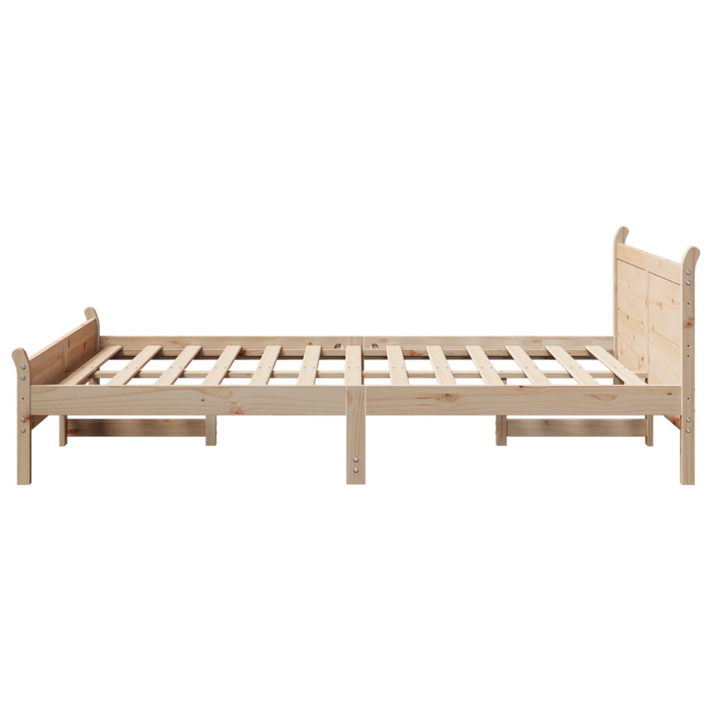sengeramme uden madras 140x200 cm massivt fyrretræ