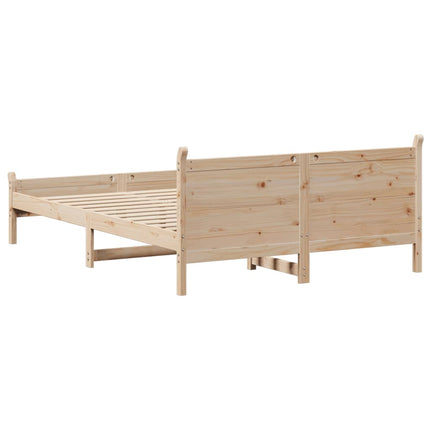 sengeramme uden madras 140x200 cm massivt fyrretræ
