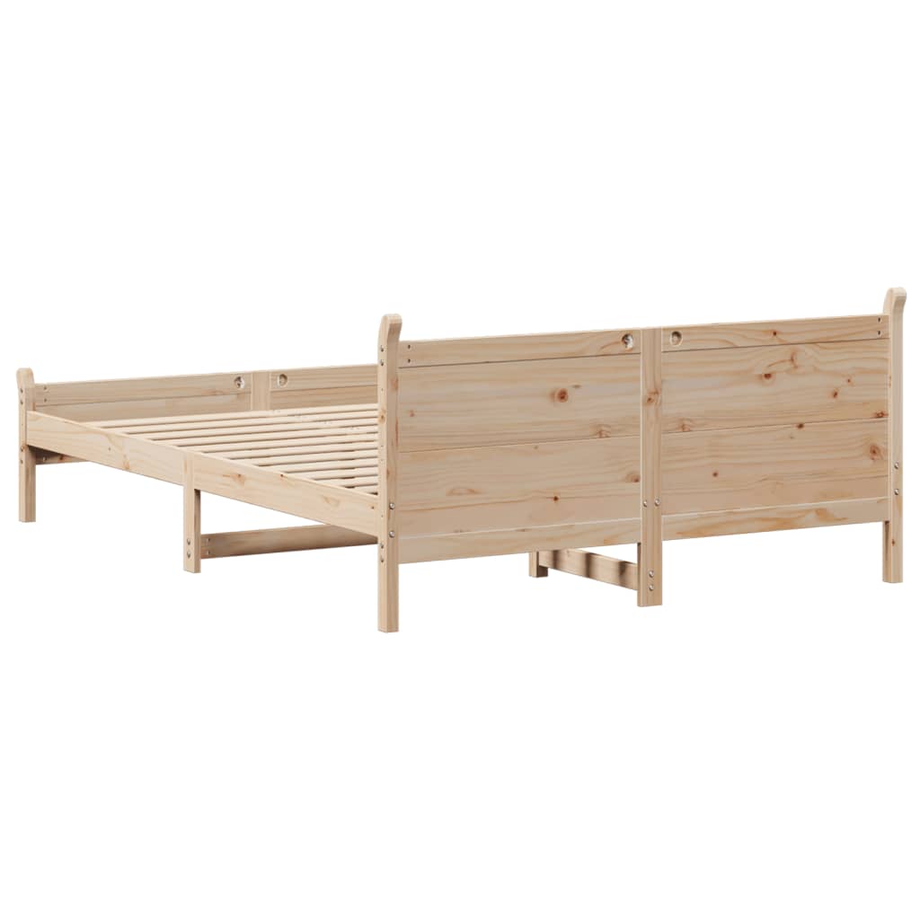 sengeramme uden madras 140x200 cm massivt fyrretræ