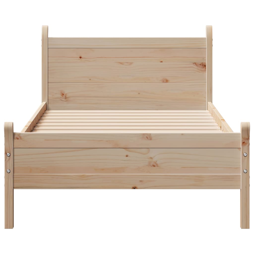 sengeramme uden madras 90x200 cm massivt fyrretræ