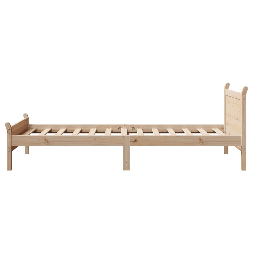 sengeramme uden madras 90x200 cm massivt fyrretræ