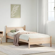 sengeramme uden madras 90x200 cm massivt fyrretræ